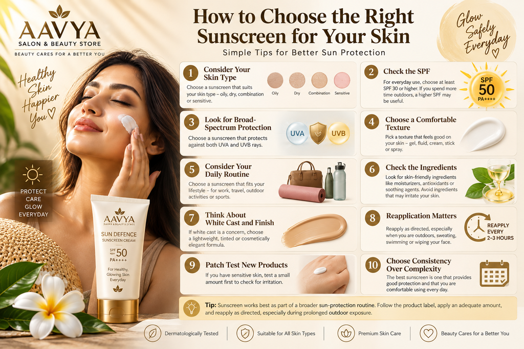 How to Choose the Right Sunscreen for Your Skin – AAVYA Sun Protection Tips