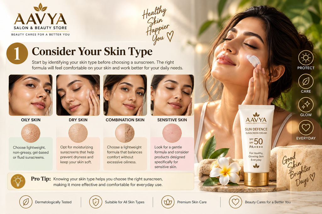 Consider Your Skin Type Before Choosing Sunscreen – AAVYA Skin Care Tips