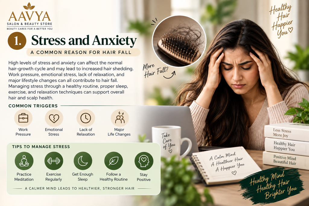 How Stress and Anxiety Can Cause Hair Fall – AAVYA Hair Care Tips