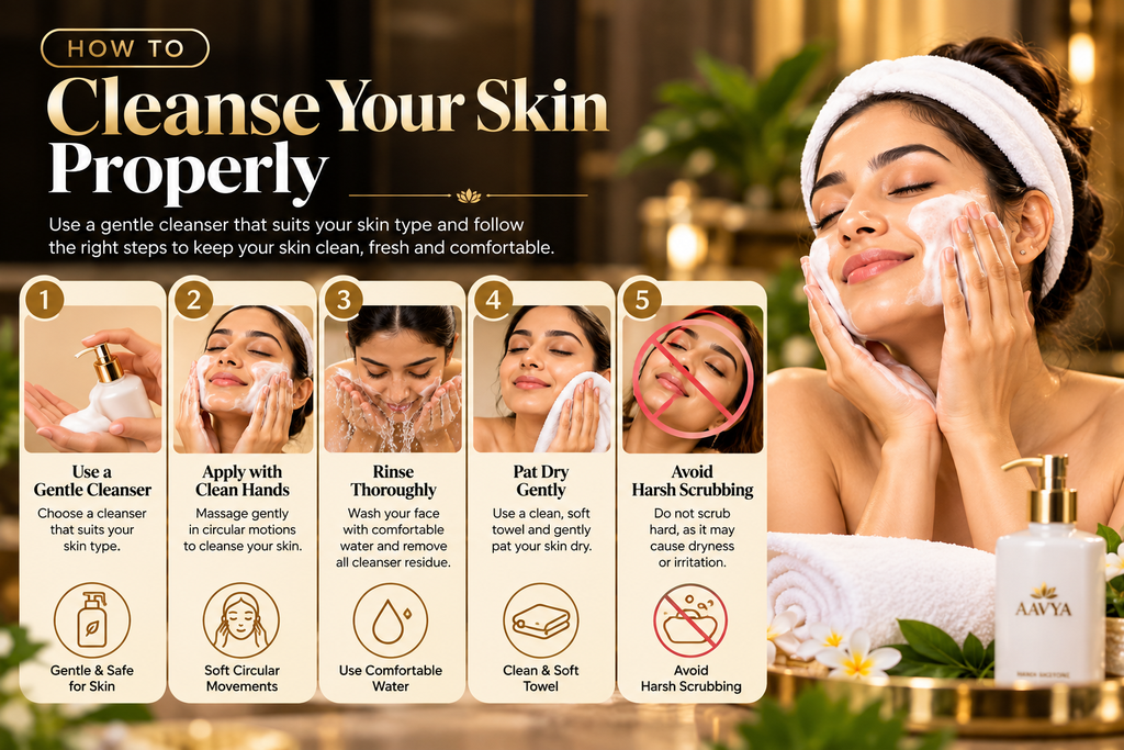 How to Cleanse Your Skin Properly – AAVYA Skin Care Tips
