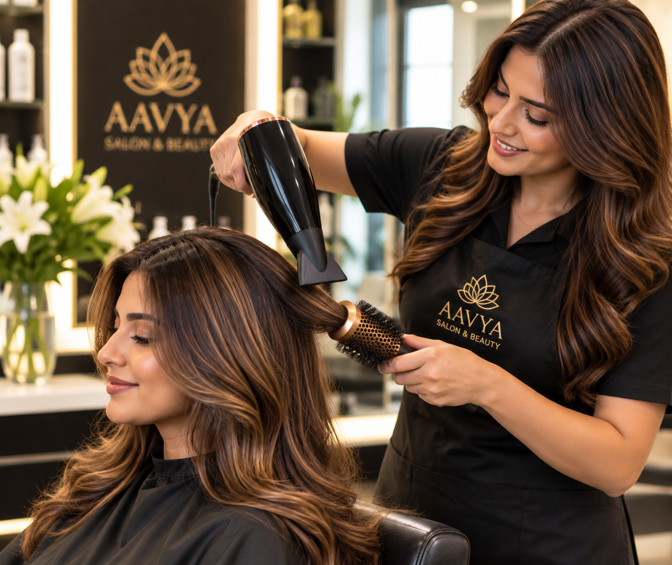 AAVYA Salon & Beauty Store professional hair styling
