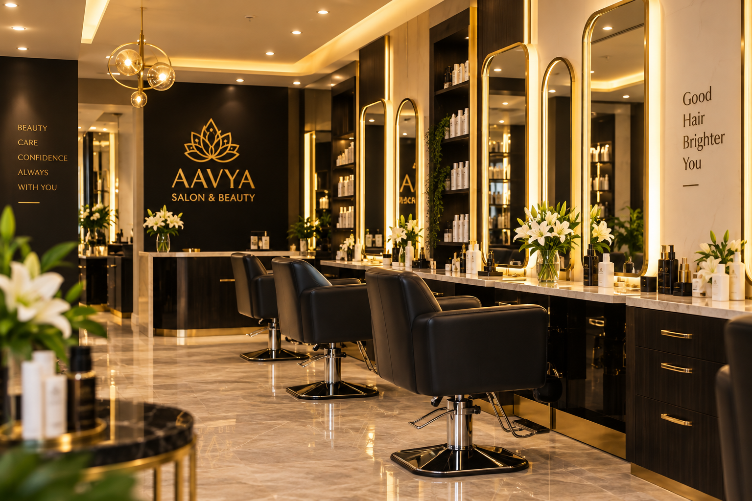 AAVYA Salon & Beauty Store interior